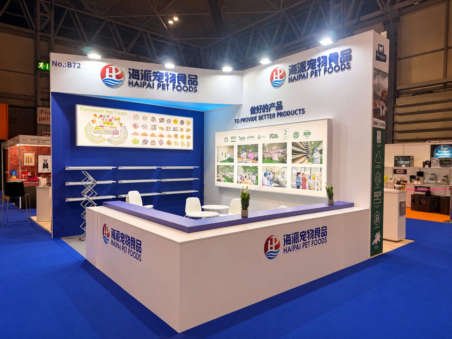 Haipai Pet Foods custom stand at PATS, NEC Birmingham, September 2026