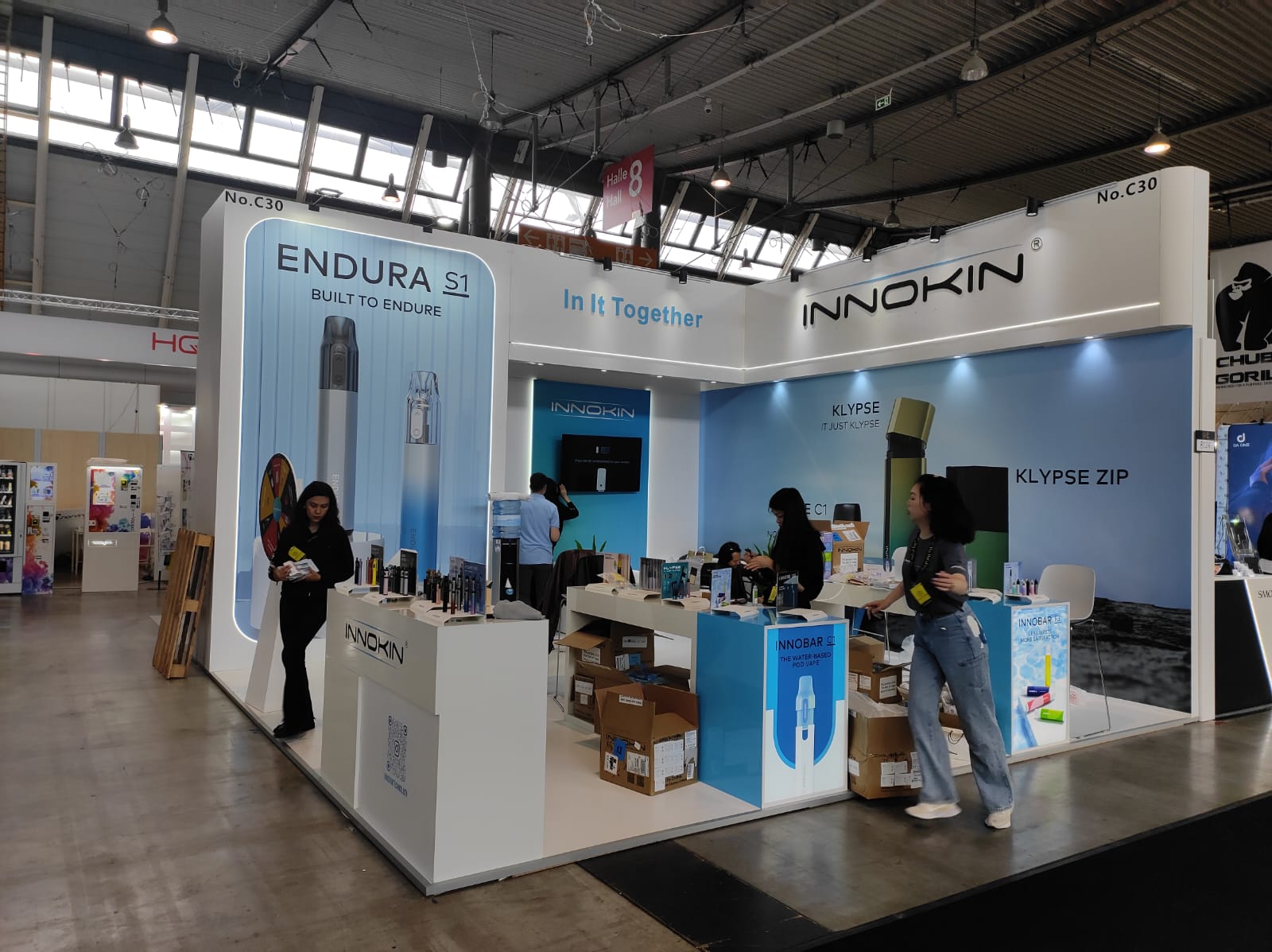 Exhibition stands at The Hall of Vape 2023, Stuttgart
