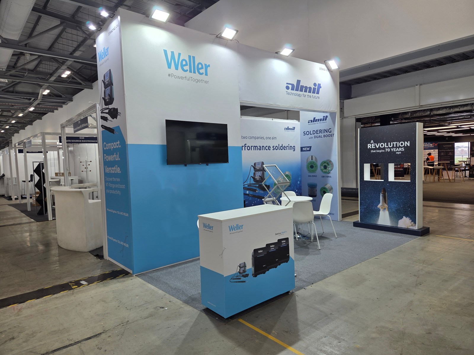 Exhibition stand at Southern Manufacturing and Electronics, Farnborough